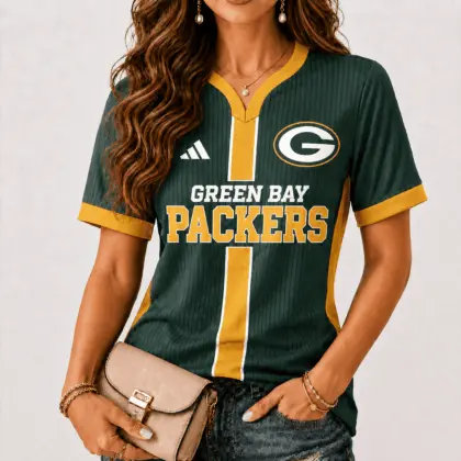Green Bay Packers | Premium NFL Game Day Women V-Neck Short Sleeve NY