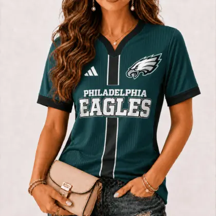 Philadelphia Eagles | Premium NFL Game Day Women V-Neck Short Sleeve NY