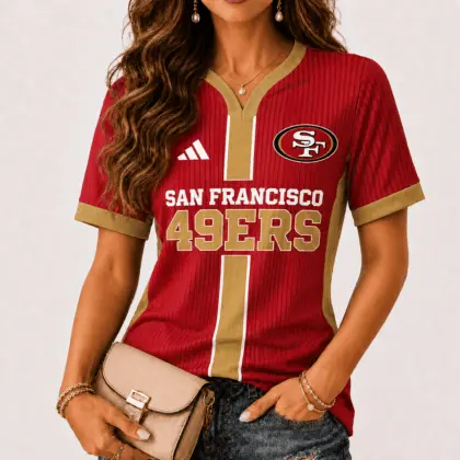 San Francisco 49ers | Premium NFL Game Day Women V-Neck Short Sleeve NY