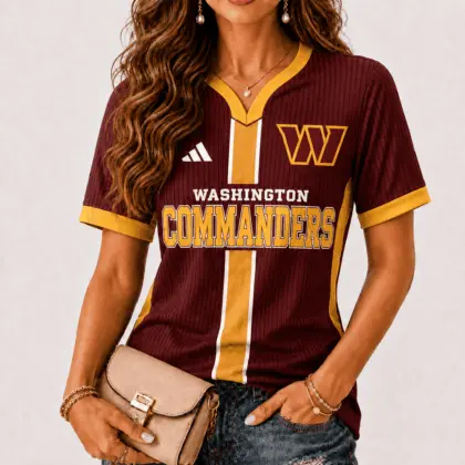 Washington Commanders | Premium NFL Game Day Women V-Neck Short Sleeve NY