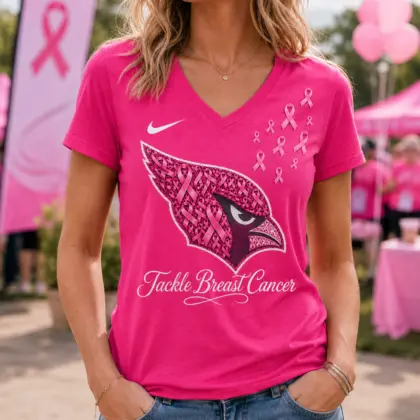 Arizona Cardinals | Premium NFL Tackle Breast Cancer V-neck NY