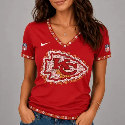 Kansas City Chiefs | Premium NFL Flower Logo V-Neck NY