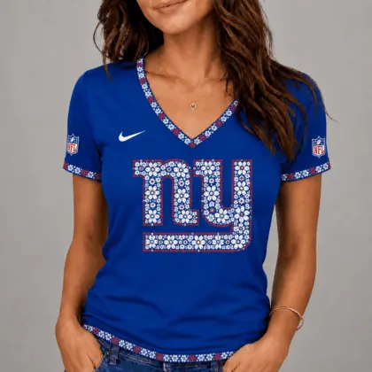New York Giants | Premium NFL Flower Logo V-Neck NY