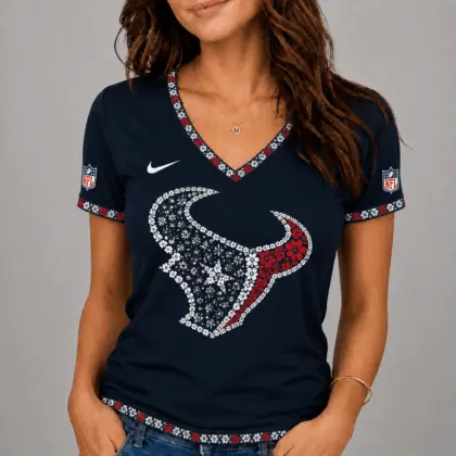 Houston Texans | Premium NFL Flower Logo V-Neck NY
