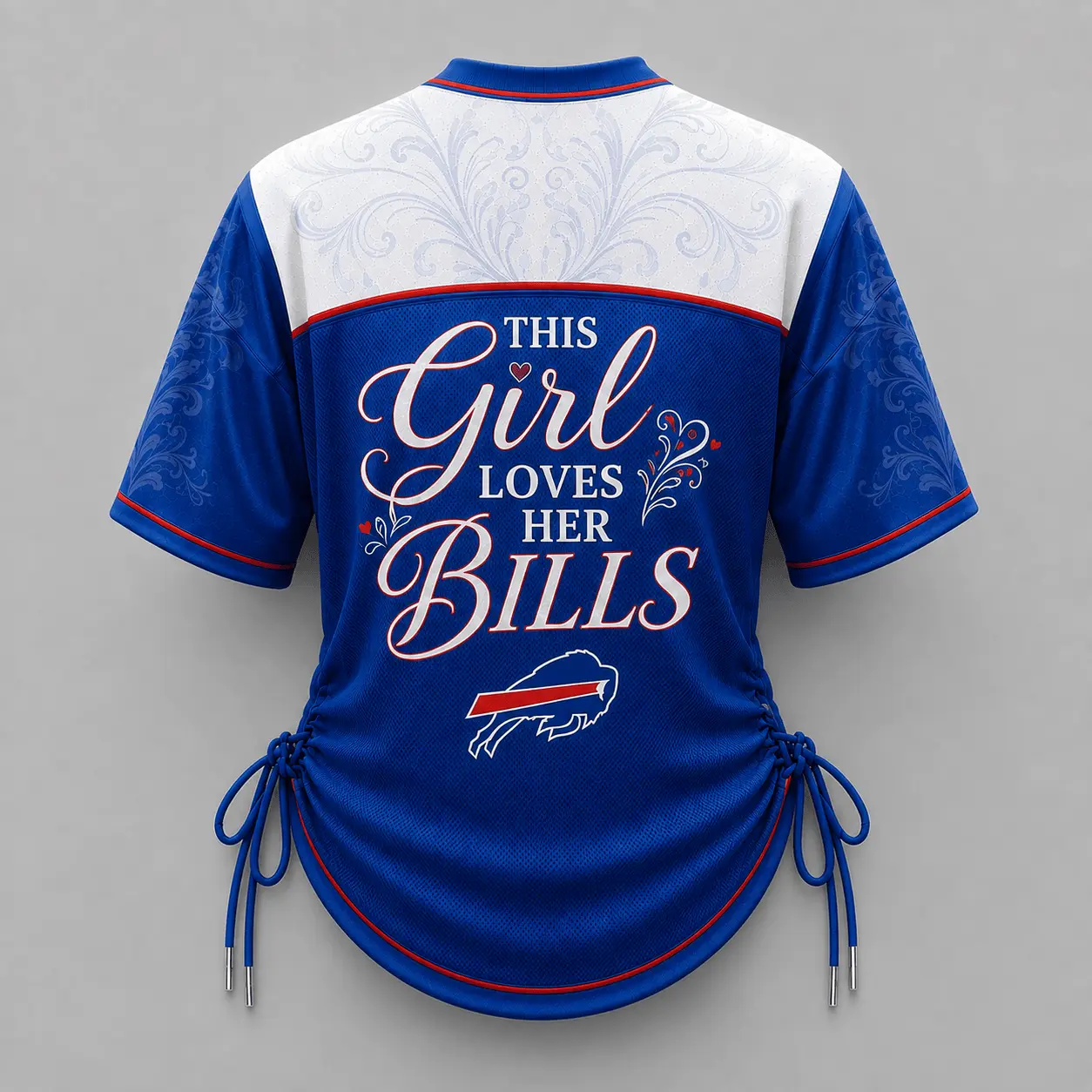 Buffalo Bills | Premium NFL This Girl Loves Game Day Women Lace-Up Jersey TD - Image 3