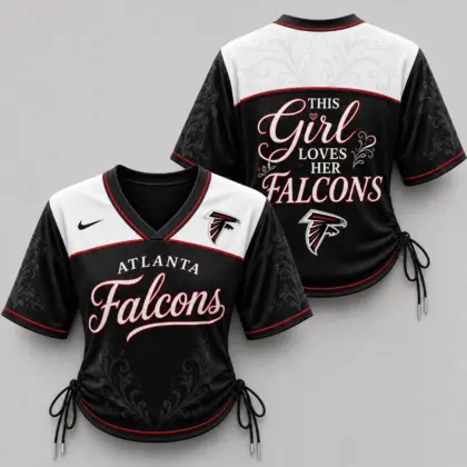 Atlanta Falcons | Premium NFL This Girl Loves Game Day Women Lace-Up Jersey TD