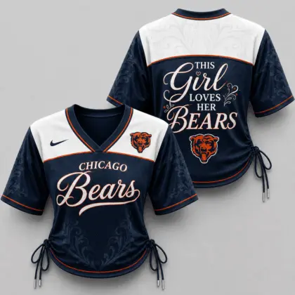 Chicago Bears | Premium NFL This Girl Loves Game Day Women Lace-Up Jersey TD