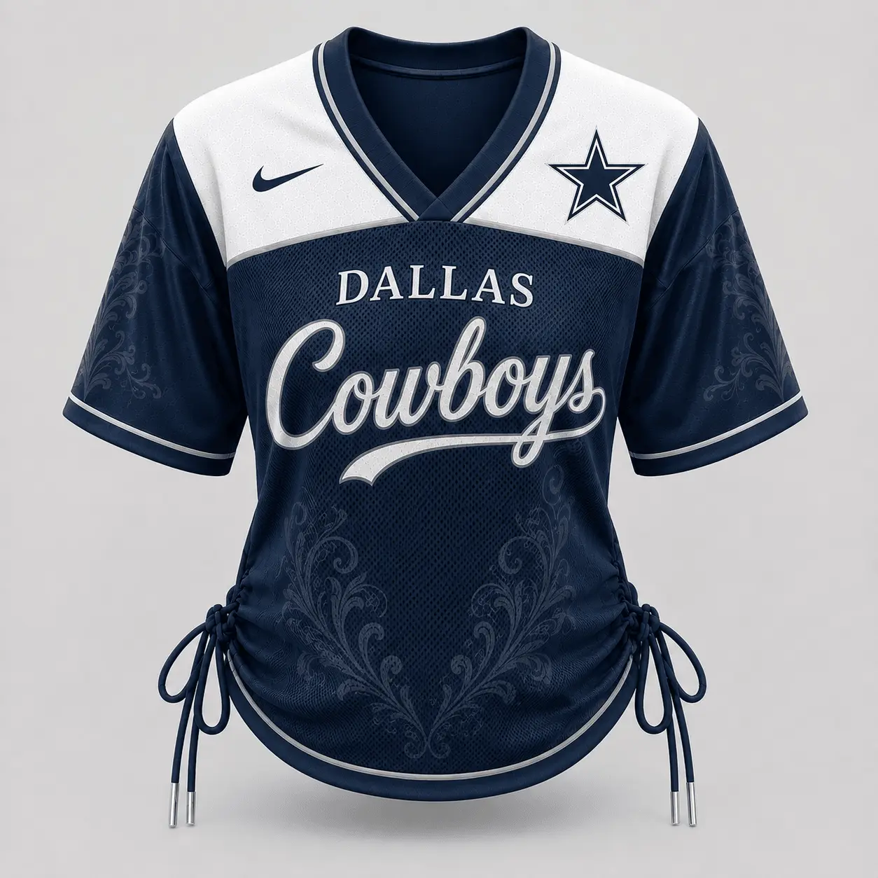 Dallas Cowboys | Premium NFL This Girl Loves Game Day Women Lace-Up Jersey TD - Image 2