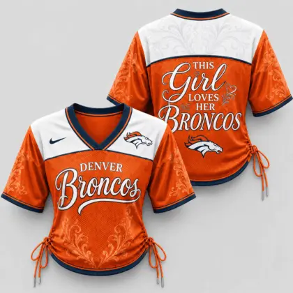 Denver Broncos | Premium NFL This Girl Loves Game Day Women Lace-Up Jersey TD