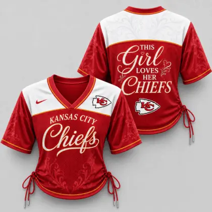 Kansas City Chiefs | Premium NFL This Girl Loves Game Day Women Lace-Up Jersey TD