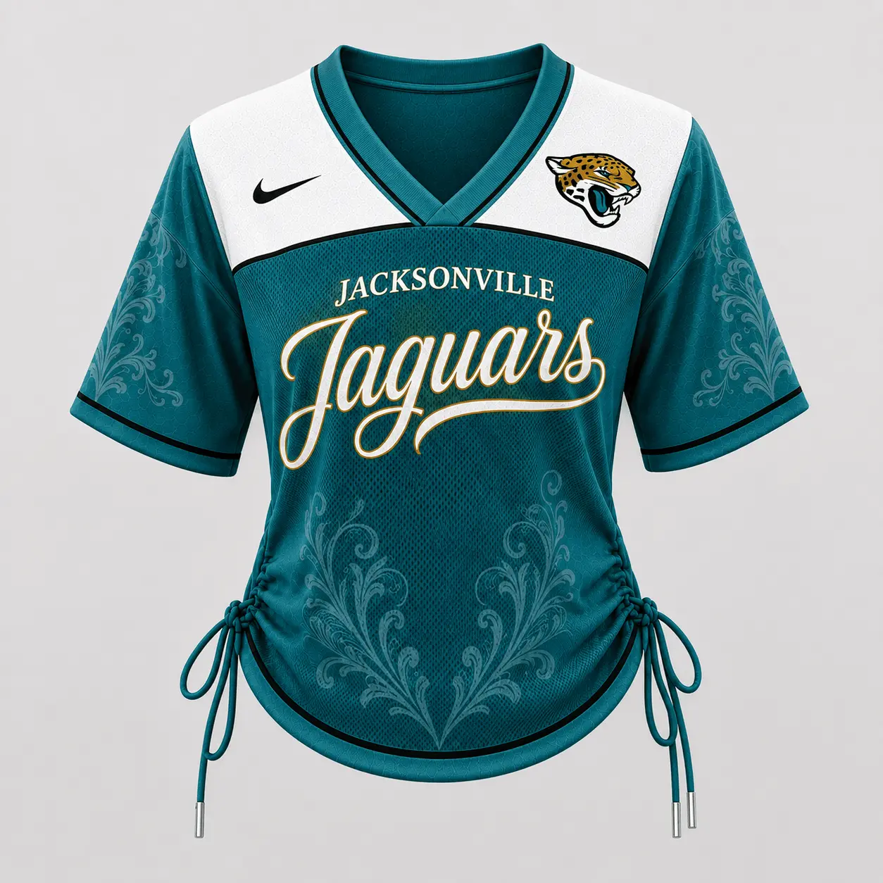 Jacksonville Jaguars | Premium NFL This Girl Loves Game Day Women Lace-Up Jersey TD - Image 2