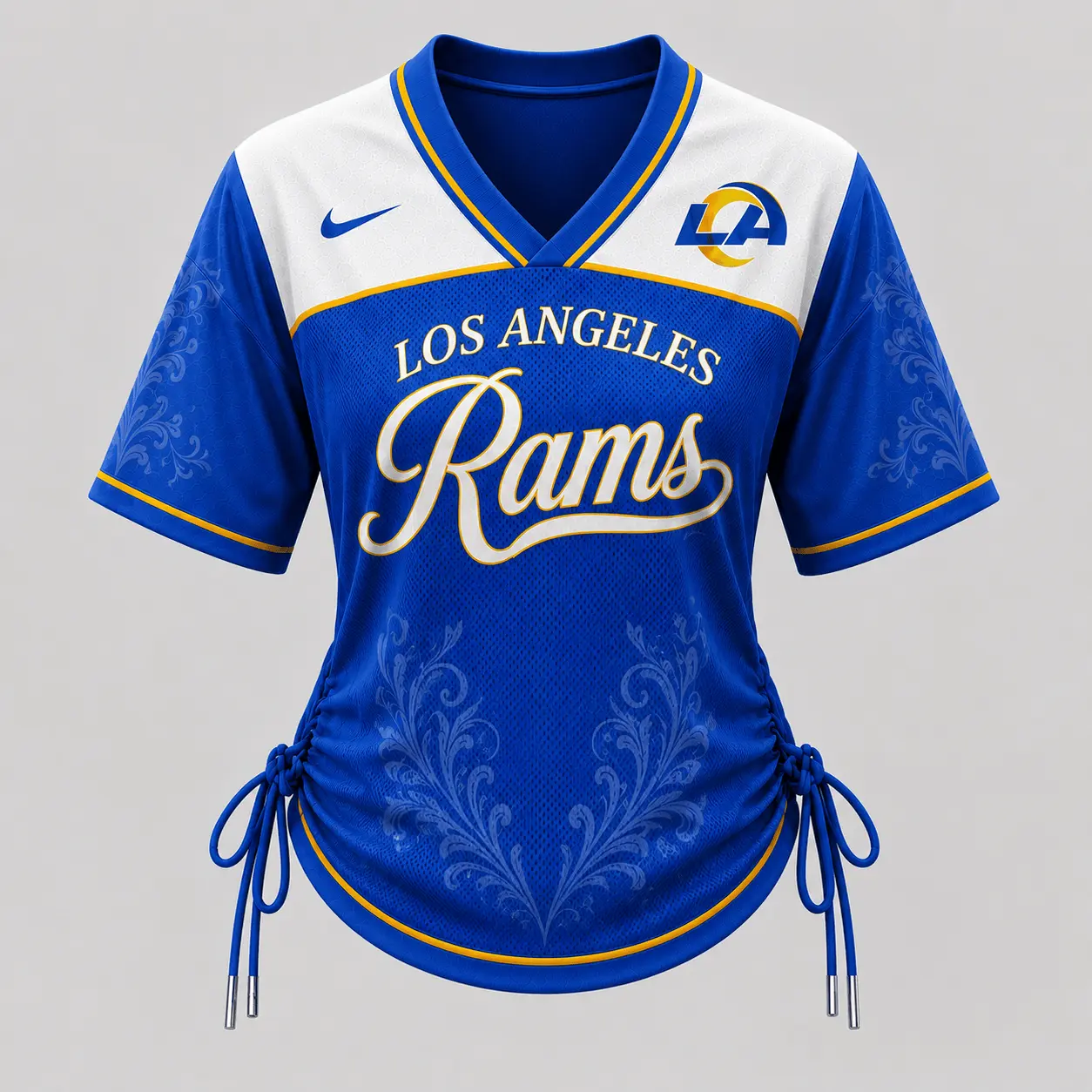Los Angeles Rams | Premium NFL This Girl Loves Game Day Women Lace-Up Jersey TD - Image 2