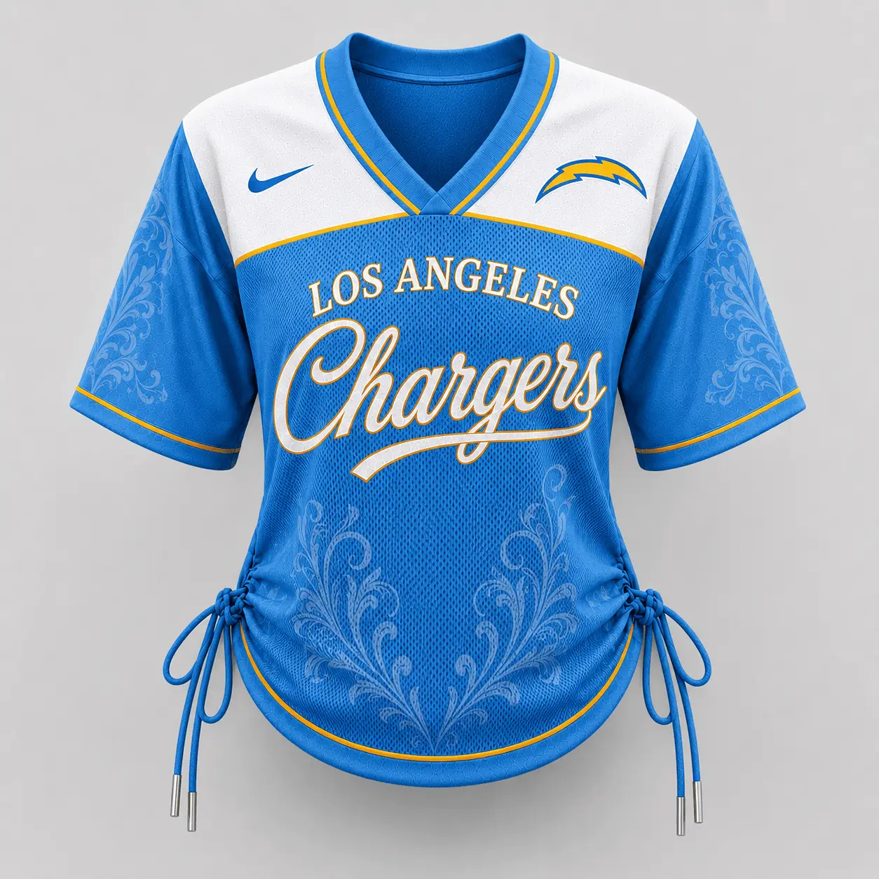 Los Angeles Chargers | Premium NFL This Girl Loves Game Day Women Lace-Up Jersey TD - Image 2