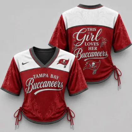 Tampa Bay Buccaneers | Premium NFL This Girl Loves Game Day Women Lace-Up Jersey TD