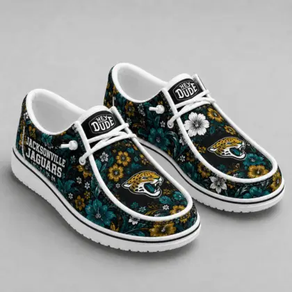 Jacksonville Jaguars | Premium NFL Team Colors Floral Loafer Shoes TD