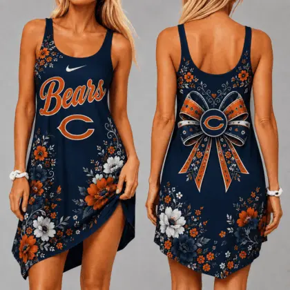 Chicago Bears | Premium NFL Floral Women’s Sleeveless Cami Dress NY