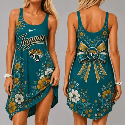 Jacksonville Jaguars | Premium NFL Floral Women’s Sleeveless Cami Dress NY