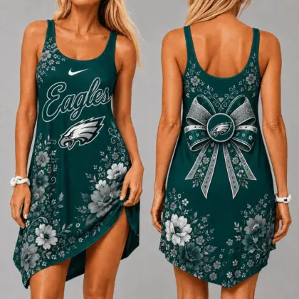 Philadelphia Eagles | Premium NFL Floral Women’s Sleeveless Cami Dress NY