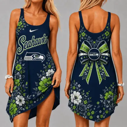 Seattle Seahawks | Premium NFL Floral Women’s Sleeveless Cami Dress NY