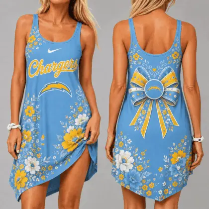 Los Angeles Chargers | Premium NFL Floral Women’s Sleeveless Cami Dress NY