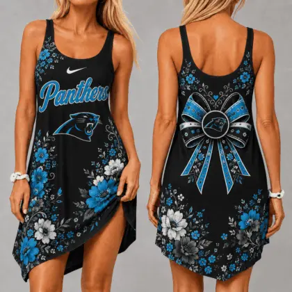 Carolina Panthers | Premium NFL Floral Women’s Sleeveless Cami Dress NY