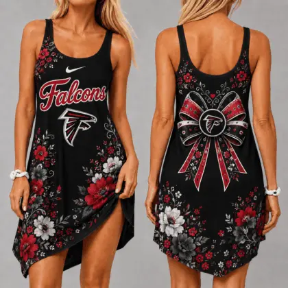 Atlanta Falcons | Premium NFL Floral Women’s Sleeveless Cami Dress NY