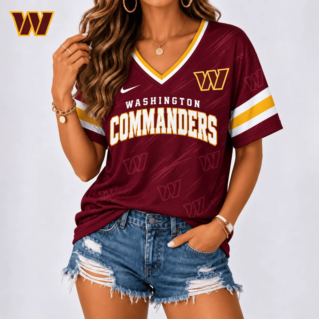 Washington Commanders | Premium NFL Team Spirit V-Neck Shirt NY