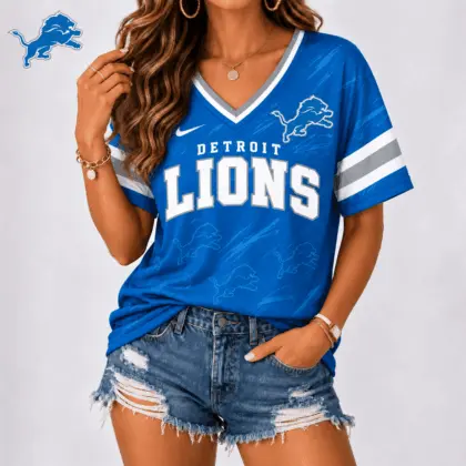 Detroit Lions | Premium NFL Team Spirit V-Neck Shirt NY