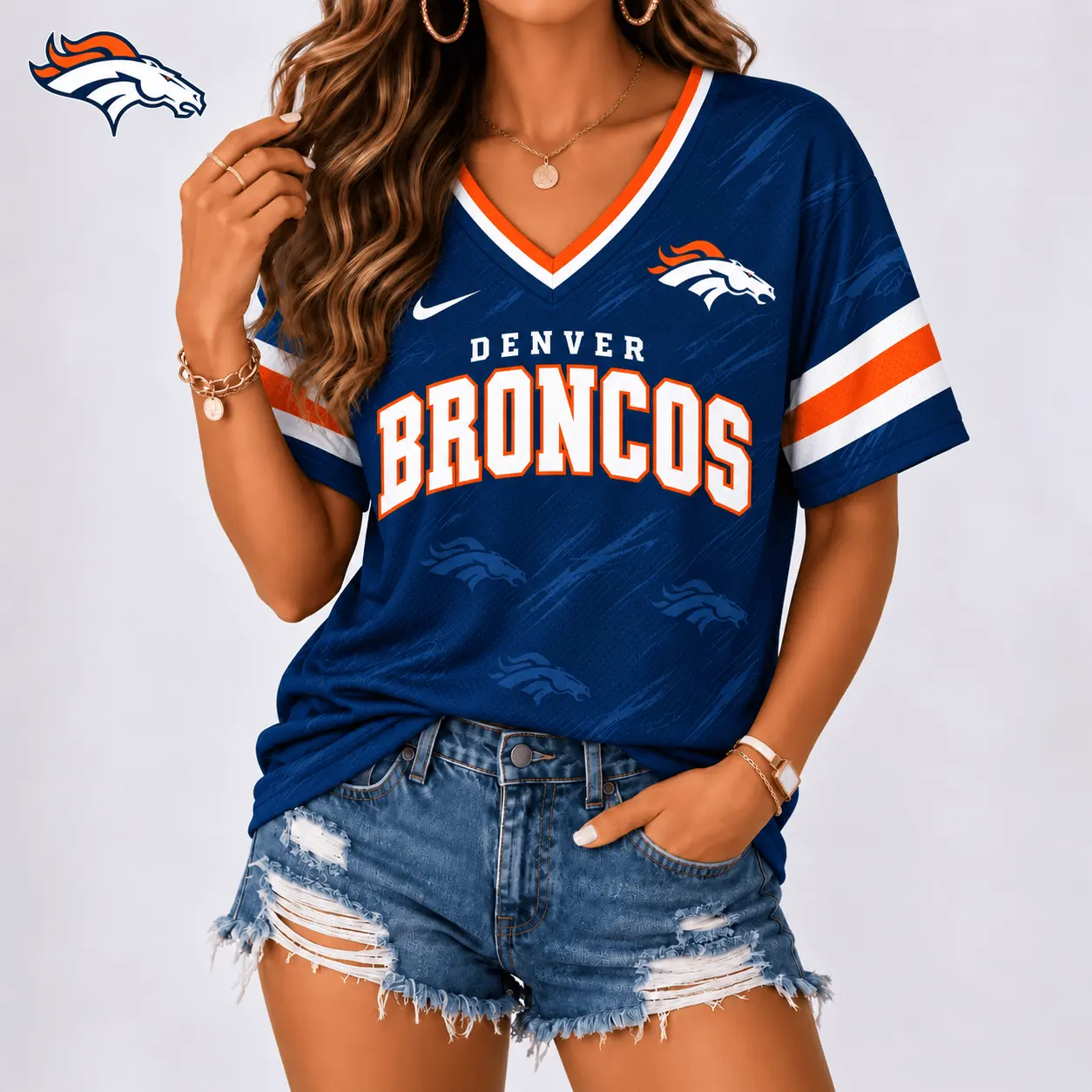 Denver Broncos | Premium NFL Team Spirit V-Neck Shirt NY