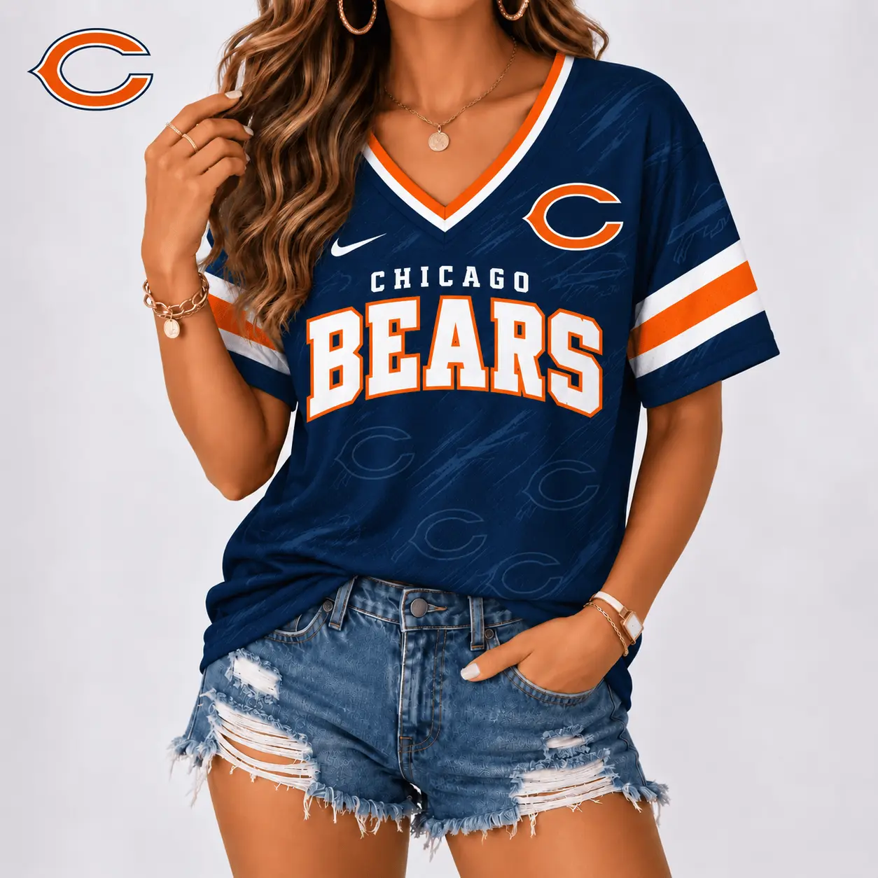 Chicago Bears | Premium NFL Team Spirit V-Neck Shirt NY