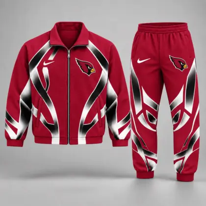 Arizona Cardinals | Premium NFL Football Team Graphic Full Zip Jacket and Jogger Pants Set Fan Sports Tracksuit NDN