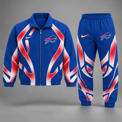 Buffalo Bills | Premium NFL Football Team Graphic Full Zip Jacket and Jogger Pants Set Fan Sports Tracksuit NDN
