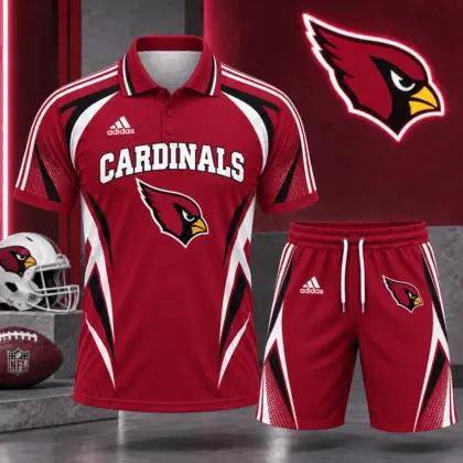 Arizona Cardinals | Premium NFL Football Club Graphic Polo Shirt and Shorts Set Fan Sports Outfit NDN