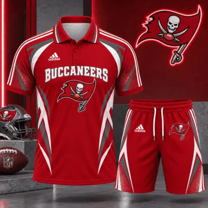 Tampa Bay Buccaneers | Premium NFL Football Club Graphic Polo Shirt and Shorts Set Fan Sports Outfit NDN