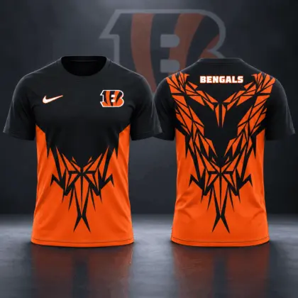 Cincinnati Bengals | Premium NFL Football Club Tribal Graphic T-Shirt Fan Sports Apparel NDN