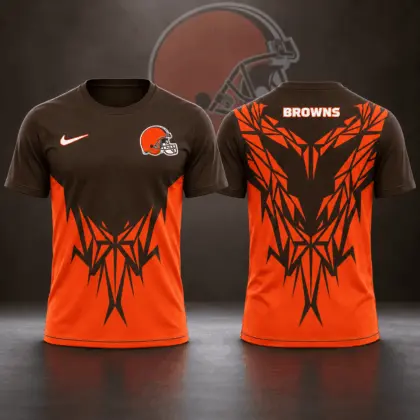 Cleveland Browns | Premium NFL Football Club Tribal Graphic T-Shirt Fan Sports Apparel NDN
