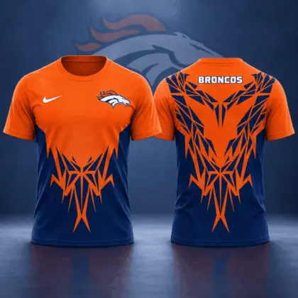 Denver Broncos | Premium NFL Football Club Tribal Graphic T-Shirt Fan Sports Apparel NDN