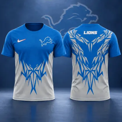 Detroit Lions | Premium NFL Football Club Tribal Graphic T-Shirt Fan Sports Apparel NDN