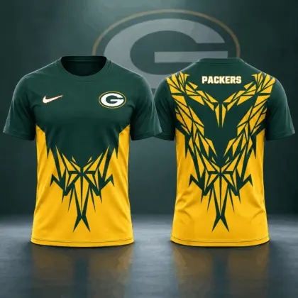 Green Bay Packers | Premium NFL Football Club Tribal Graphic T-Shirt Fan Sports Apparel NDN