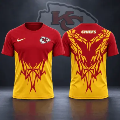 Kansas City Chiefs | Premium NFL Football Club Tribal Graphic T-Shirt Fan Sports Apparel NDN