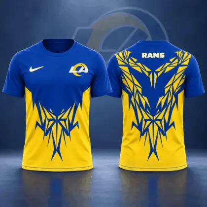Los Angeles Rams | Premium NFL Football Club Tribal Graphic T-Shirt Fan Sports Apparel NDN