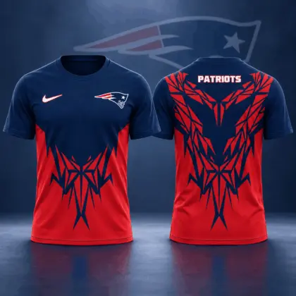 New England Patriots | Premium NFL Football Club Tribal Graphic T-Shirt Fan Sports Apparel NDN