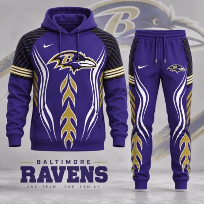 Baltimore Ravens | Premium NFL Dynamic Flame Performance Hoodie & Jogger Set NDN