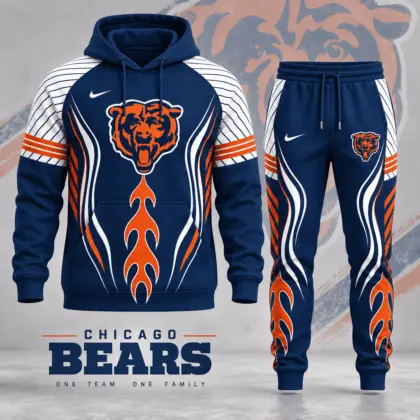Chicago Bears | Premium NFL Dynamic Flame Performance Hoodie & Jogger Set NDN