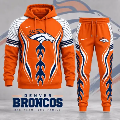 Denver Broncos | Premium NFL Dynamic Flame Performance Hoodie & Jogger Set NDN
