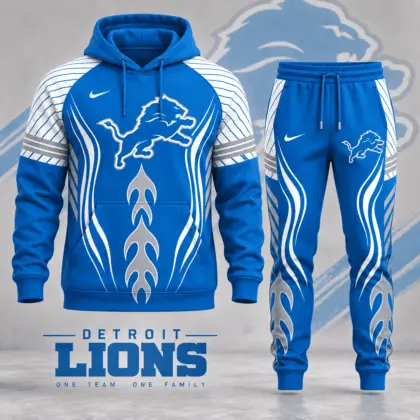 Detroit Lions | Premium NFL Dynamic Flame Performance Hoodie & Jogger Set NDN