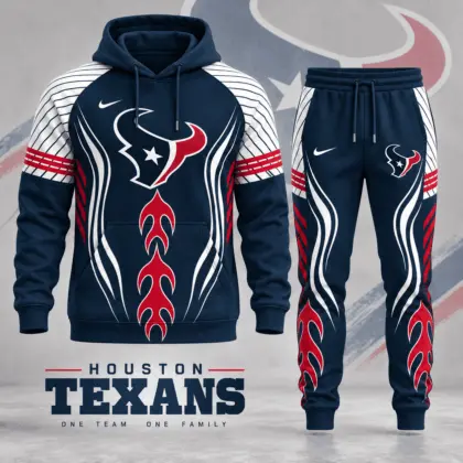 Houston Texans | Premium NFL Dynamic Flame Performance Hoodie & Jogger Set NDN