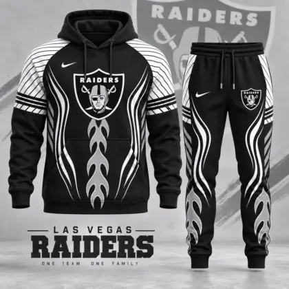 Las Vegas Raiders | Premium NFL Dynamic Flame Performance Hoodie & Jogger Set NDN