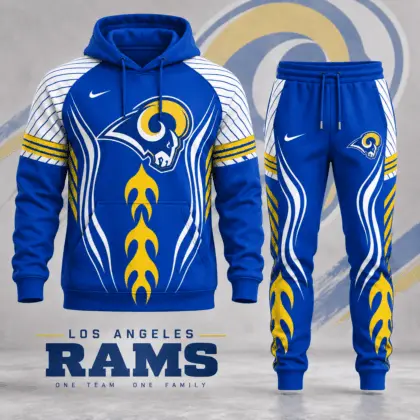 Los Angeles Rams | Premium NFL Dynamic Flame Performance Hoodie & Jogger Set NDN