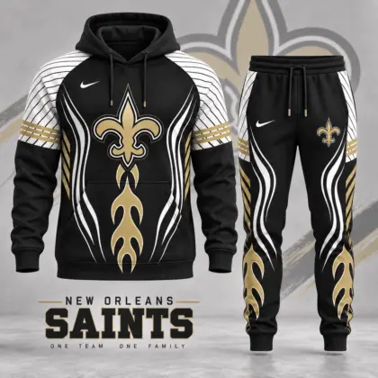 New Orleans Saints | Premium NFL Dynamic Flame Performance Hoodie & Jogger Set NDN